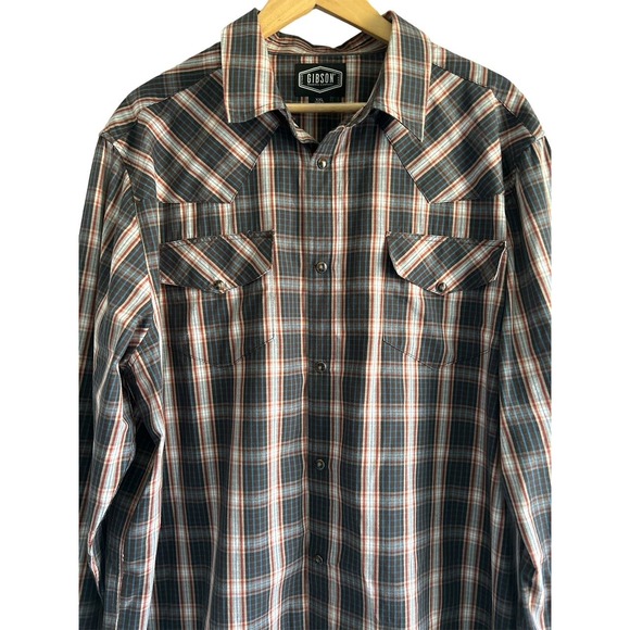 Gibson Trading Co‎ Men’s Size XXL Western Pearl Snap Button Up Shirt - Picture 4 of 6